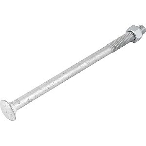 Parafuso francês zincado 1/2" x 8.1/2" com porca caixa com 25 peças VONDER