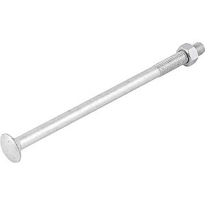 Parafuso francês zincado 1/2" x 9" com porca caixa com 25 peças VONDER