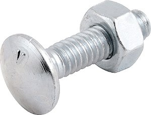 Parafuso francês zincado 1/4" x 1" com porca caixa com 500 peças VONDER