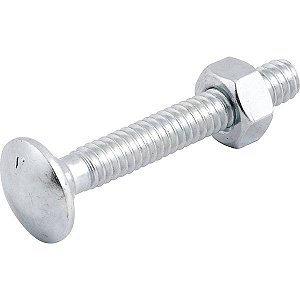 Parafuso francês zincado 1/4" x 1.1/4" com porca caixa com 500 peças VONDER