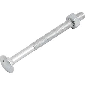 Parafuso francês zincado 1/4" x 3" com porca caixa com 200 peças VONDER