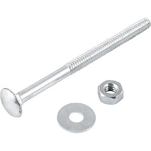 Parafuso francês zincado 1/4" x 3.1/2" com porca e arruela cartela com 4 conjuntos VONDER