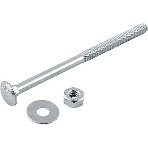 Parafuso francês zincado 1/4" x 4" com porca e arruela cartela com 4 conjuntos VONDER