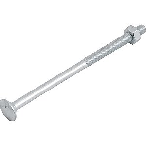 Parafuso francês zincado 1/4" x 4.1/2" com porca VONDER