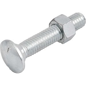 Parafuso francês zincado 3/8" x 2" com porca VONDER