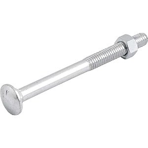 Parafuso francês zincado 3/8" x 4.1/2" com porca caixa com 50 peças VONDER