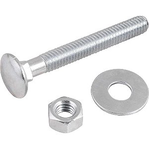 Parafuso francês zincado 5/16" x 2.1/2" com porca e arruela cartela com 2 conjuntos VONDER