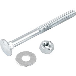 Parafuso francês zincado 5/16" x 3.1/2" com porca e arruela cartela com 2 conjuntos VONDER