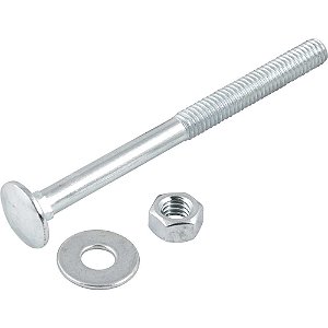 Parafuso francês zincado 5/16" x 4" com porca e arruela cartela com 2 conjuntos VONDER