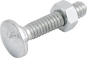 Parafuso francês zincado 3/16" x 1" com porca caixa com 500 peças VONDER