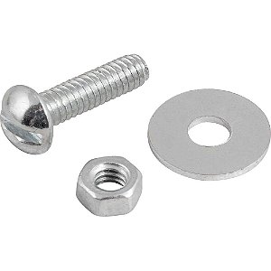 Parafuso máquina cabeça redonda 5/32" x 5/8" BSW com porca e arruela lisa VONDER