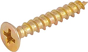 Parafuso madeira chipboard cabeça chata fenda cruzada/phillips 3,5mm x 22,0mm VONDER