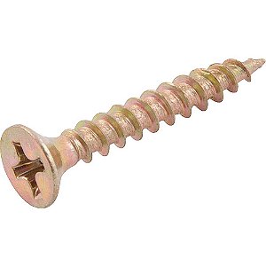 Parafuso madeira chipboard cabeça chata fenda cruzada/phillips 3,5mm x 25,0mm caixa com 500 peças VONDER