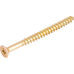 Parafuso madeira chipboard cabeça chata fenda cruzada/phillips 4,0mm x 50,0mm VONDER