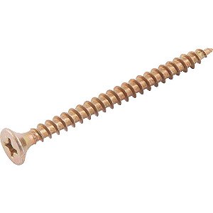 Parafuso madeira chipboard cabeça chata fenda cruzada/phillips 4,0mm x 50,0mm caixa com 500 peças VONDER