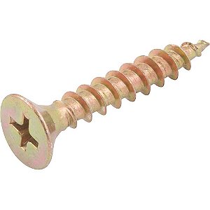 Parafuso madeira chipboard cabeça chata fenda cruzada/phillips 5,0mm x 30,0mm caixa com 500 peças VONDER