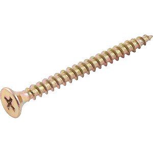 Parafuso madeira chipboard cabeça chata fenda cruzada/phillips 5,0mm x 55,0mm caixa com 500 peças VONDER