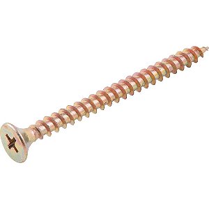 Parafuso madeira chipboard cabeça chata fenda cruzada/phillips 5,0mm x 60,0mm caixa com 200 peças VONDER