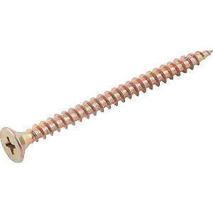 Parafuso madeira chipboard cabeça chata fenda cruzada/phillips 5,0mm x 65,0mm caixa com 500 peças VONDER