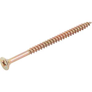 Parafuso madeira chipboard cabeça chata fenda cruzada/phillips 5,0mm x 80,0mm caixa com 200 peças VONDER