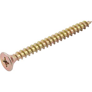 Parafuso madeira chipboard cabeça chata fenda cruzada/phillips 6,0mm x 65,0mm caixa com 250 peças VONDER