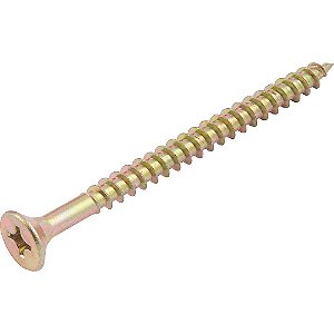Parafuso madeira chipboard cabeça chata fenda cruzada/phillips 6,0mm x 75,0mm caixa com 250 peças VONDER