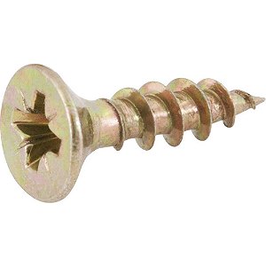 Parafuso madeira chipboard cabeça chata fenda cruzada/pozidrive 4,0mm x 16,0mm caixa com 500 peças VONDER