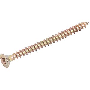 Parafuso madeira chipboard cabeça chata fenda cruzada/pozidrive 5,0mm x 65,0mm caixa com 500 peças VONDER