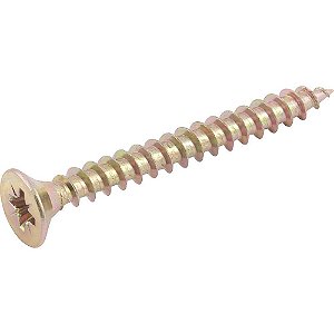 Parafuso madeira chipboard cabeça chata fenda cruzada/pozidrive 6,0mm x 55,0mm caixa com 500 peças VONDER