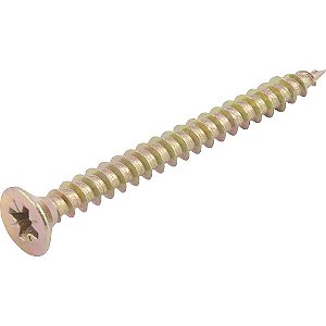 Parafuso madeira chipboard cabeça chata fenda cruzada/pozidrive 6,0mm x 65,0mm caixa com 250 peças VONDER
