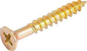 Parafuso madeira chipboard cabeça chata fenda cruzada/phillips 4,0mm x 30,0mm VONDER