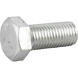 Parafuso sextavado zincado 7/8" x 2" UNC rosca total caixa com 20 peças VONDER
