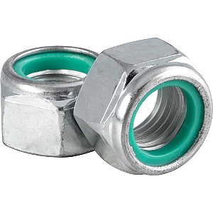 Porca autotravante sextavada 24mm MA baixa zincada pacote com 50 peças VONDER