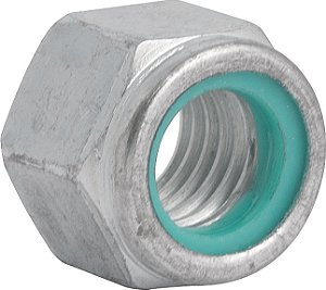 Porca autotravante sextavada 5/8" UNC alta zincada pacote com 25 peças VONDER