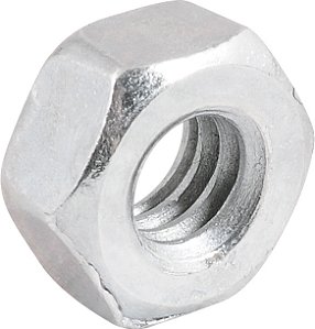 Porca sextavada 1/4" UNC zincada cartela com 10 peças VONDER