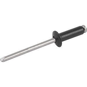 Rebite de repuxo 4,8mm x 10,0mm preto 510 caixa com 1.000 peças VONDER