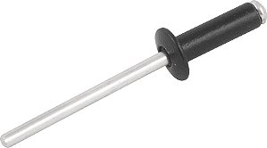 Rebite de repuxo 4,8mm x 10,0mm preto pacote com 50 peças NOVE54