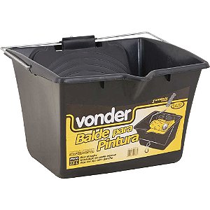Balde/caçamba para pintura 15 litros preto VONDER
