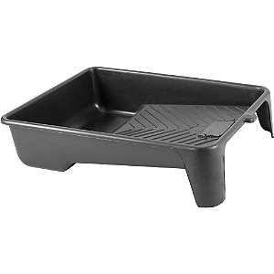Bandeja plástica para pintura preta para rolos de 15,0cm VONDER - 12 unidades