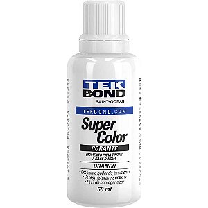 Corante líquido para tinta a base d'água branco 50ml TEKBOND