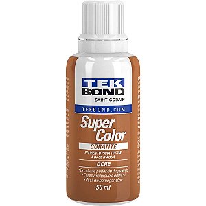 Corante líquido para tinta a base d'água ocre 50ml TEKBOND