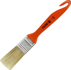 Pincel trincha média 1" cerda branca TIGRE