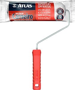 Rolo de lã de carneiro para pintura 15cm com cabo ATLAS