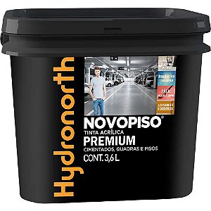 Tinta acrílica para piso fosco cerâmica 3,6 litros 93284 HYDRONORTH
