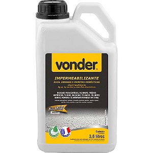 Impermeabilizante contra água umidade e manchas domésticas 3,6 litros VONDER