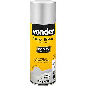 Tinta em spray alumínio 350 ml/250g VONDER