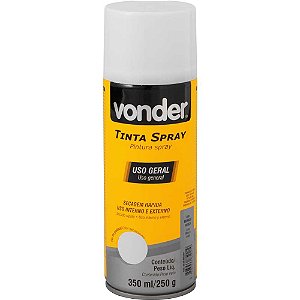 Tinta em spray branco fosco 350 ml/250g VONDER