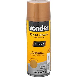 Tinta em spray metálico ouro 350 ml/250g VONDER