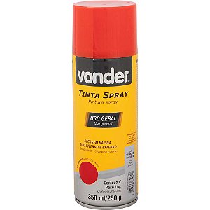 Tinta em spray vermelha 350 ml/250g VONDER
