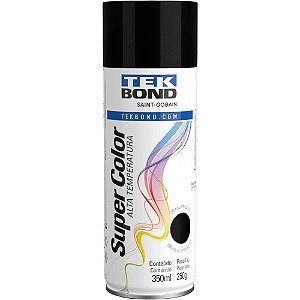 Tinta spray preto alta temperatura 350ml TEKBOND